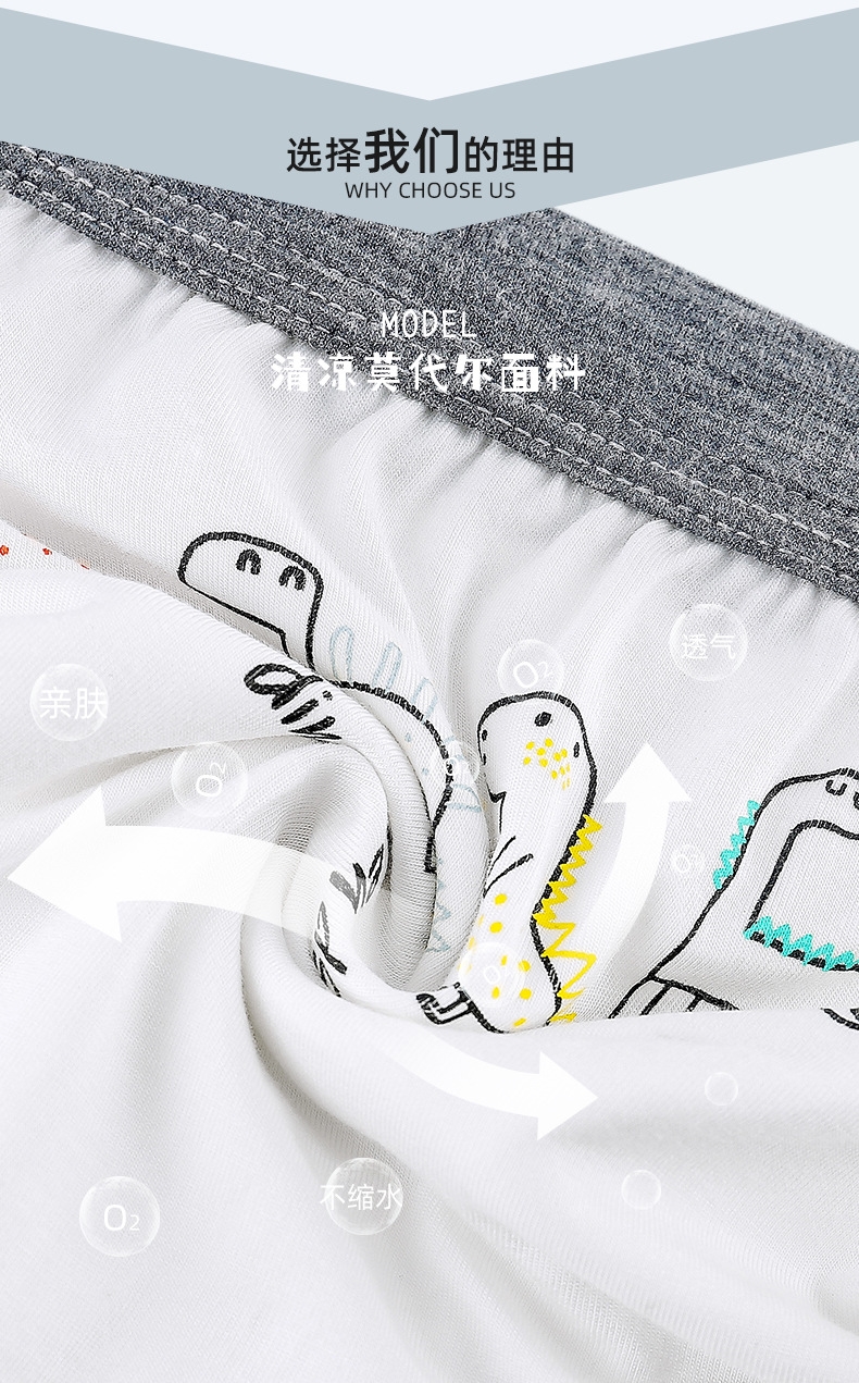 Детские трусы-боксеры из модала для мальчиков оптом из Китая