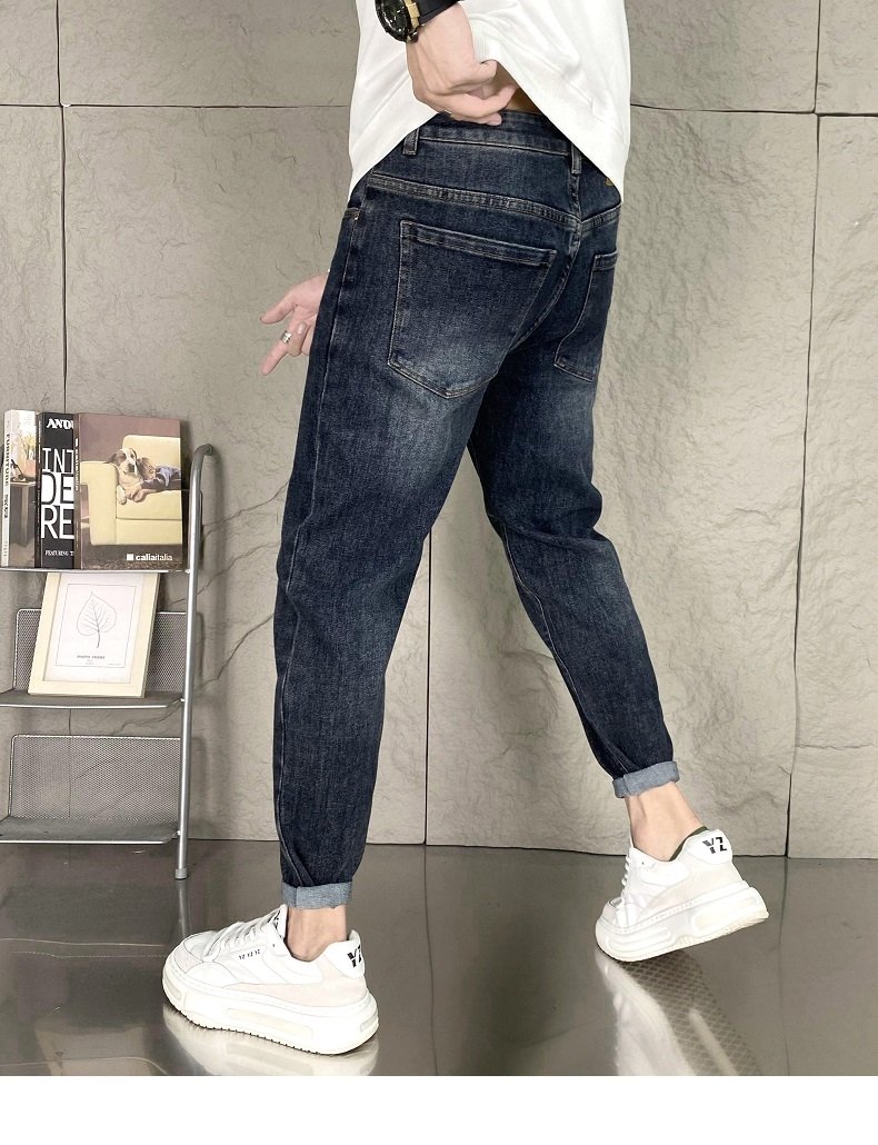 Джинсы мужские 2024 весна-осень узкие свободные джинсы в американском стиле оптом из Китая
