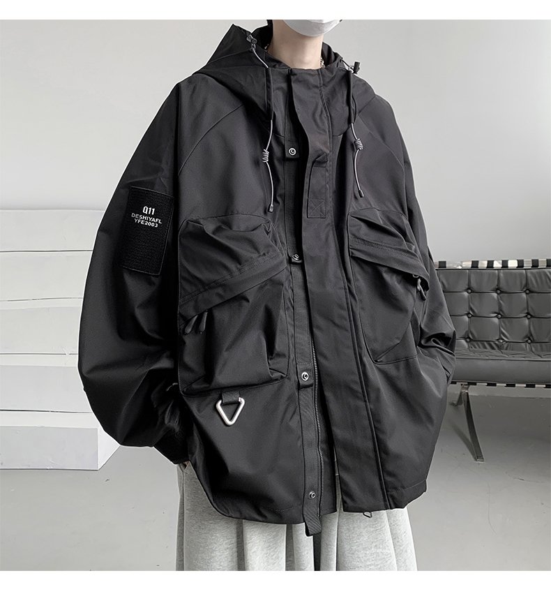 Мужская трехв одная ветровка с капюшоном оптом из Китая