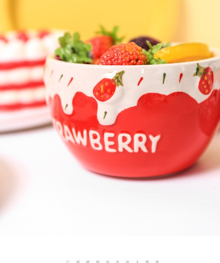 7L керамическая миска с клубникой оптом
