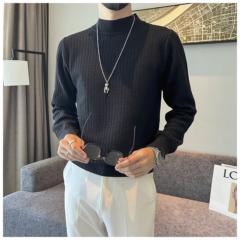 Мужской свитер с высоким воротником оптом