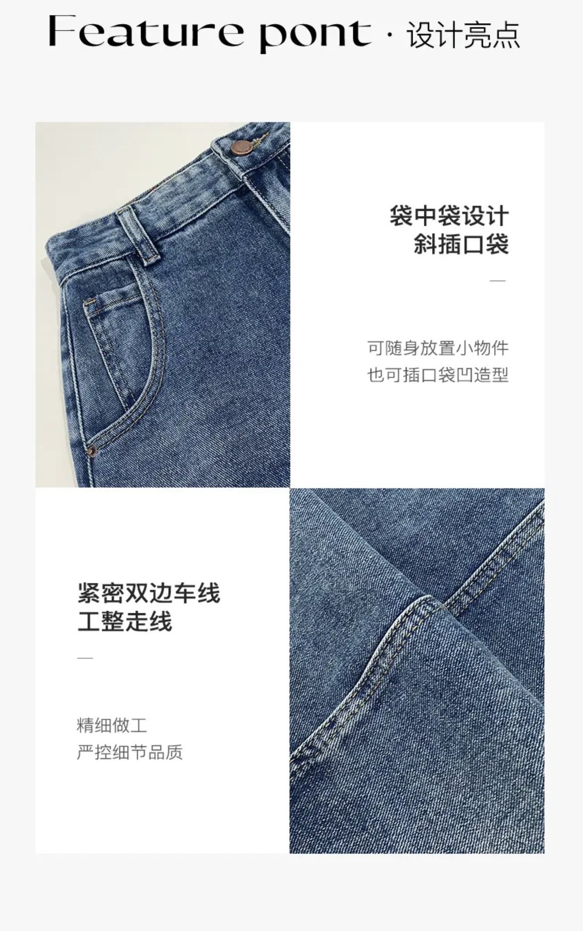 Джинсовая юбка с высокой талией и разрезом в стиле ретро оптом из Китая