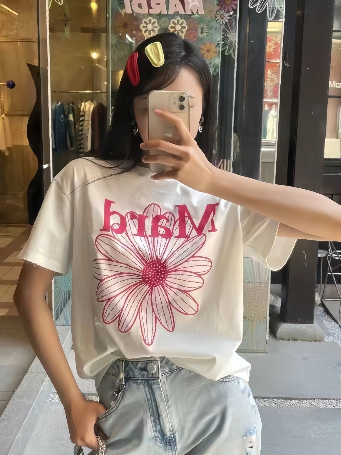 Футболка с коротким рукавом и принтом маленькой собачки оптом