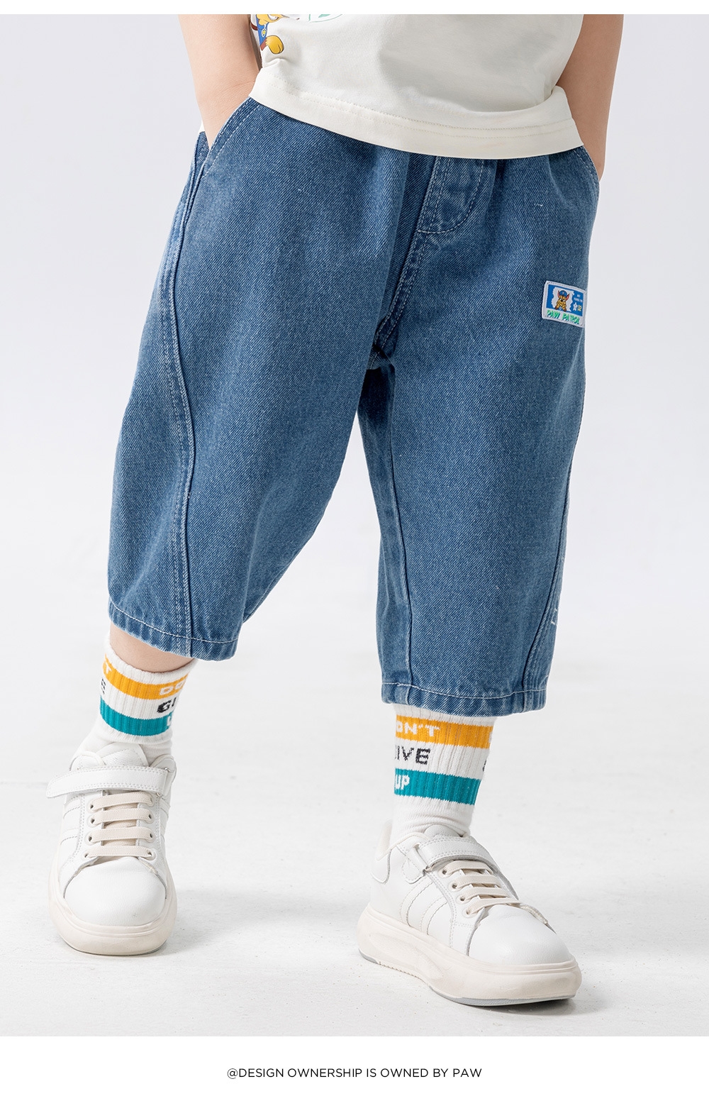 Детские джинсы 2024 лето новые мальчики брюки оптом из Китая