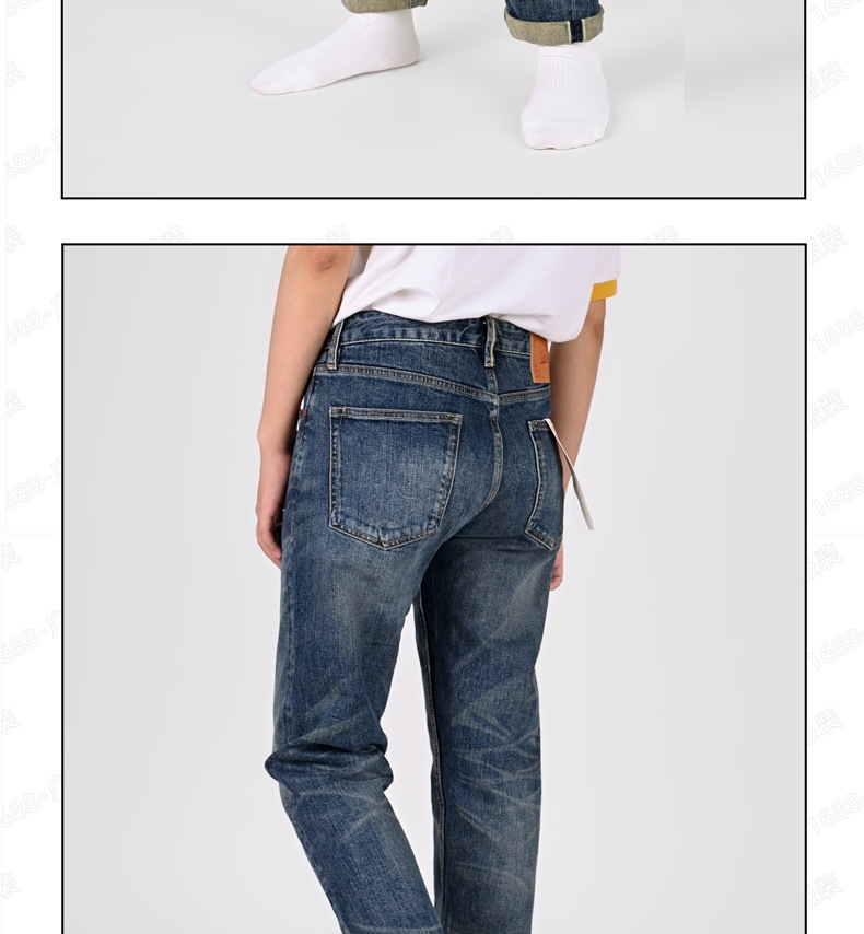 Мужские джинсы с прямым кроем и обработкой стоунвош оптом из Китая