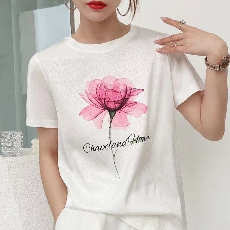 Футболка из искусственного шелка с коротким рукавом оптом