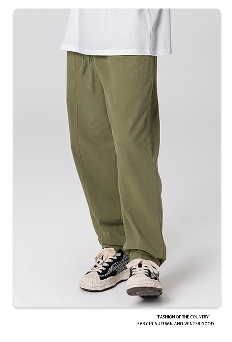 Readily Solved|2023春夏季梭织坠感纯色长裤 оптом из Китая