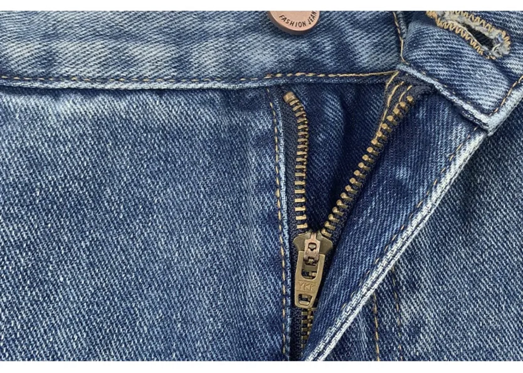 Джинсовая юбка с высокой талией и разрезом в стиле ретро оптом из Китая