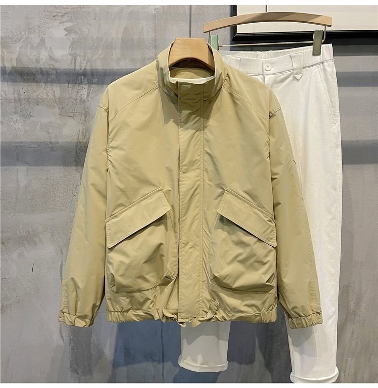 Мужская куртка в стиле хипстер с высоким воротником оптом из Китая