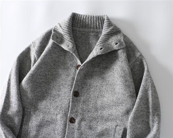 Высокий воротник вязаный свитер для мужчин оптом