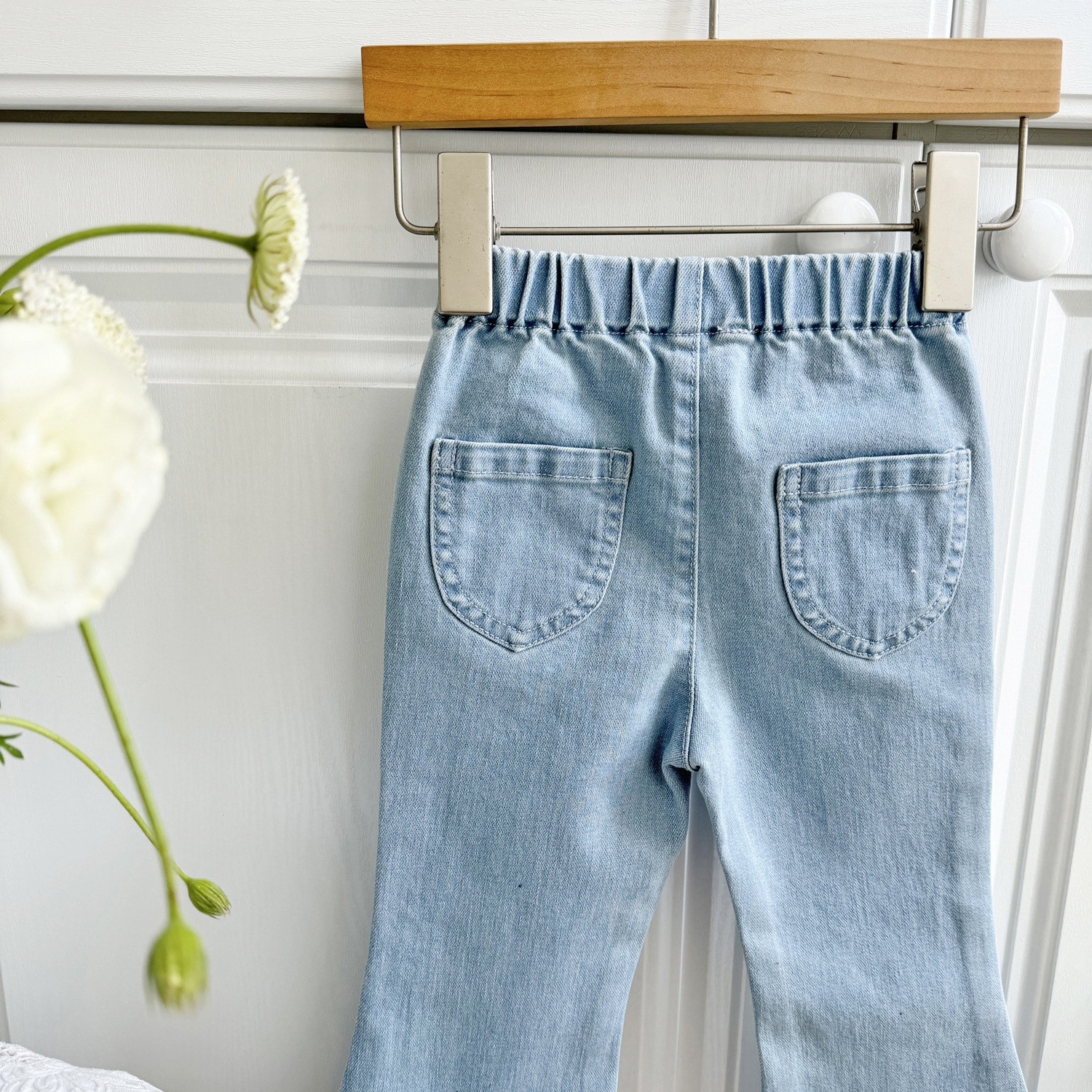 Джинсы для девочек в стиле хан 24 весна оптом из Китая