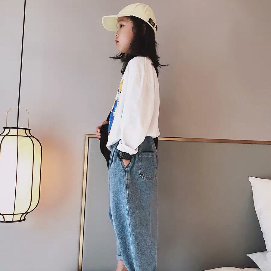 Джинсы для девочек весенне-осенние оптом из Китая