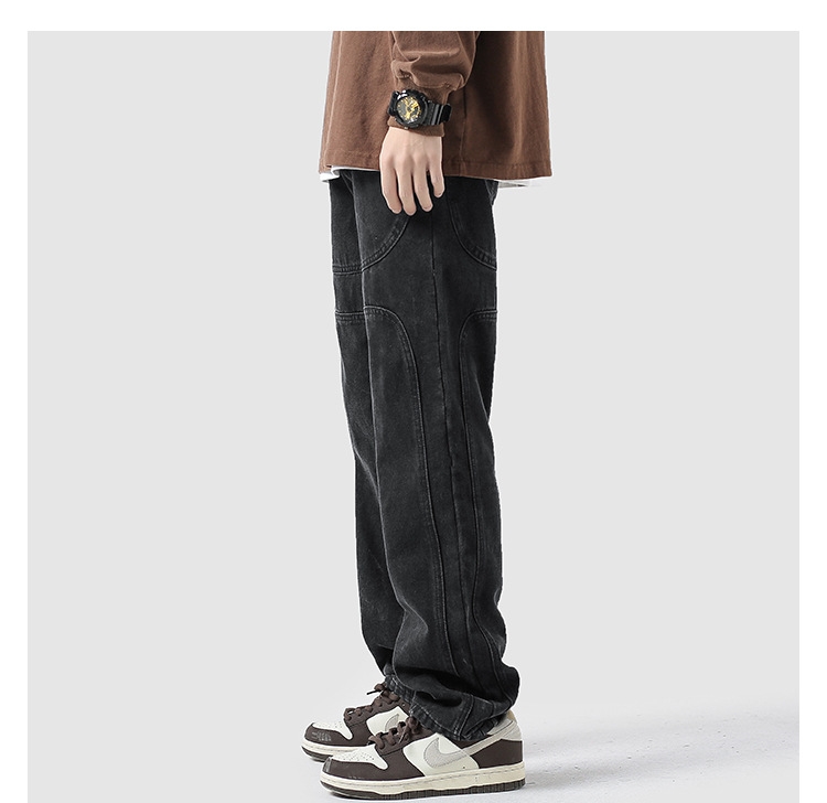 Черные джинсы прямого кроя оптом из Китая