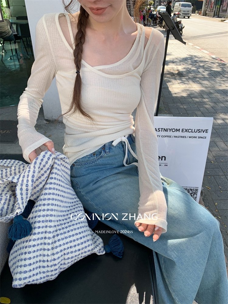 Футболка с длинным рукавом COMMON ZHANG оптом из Китая