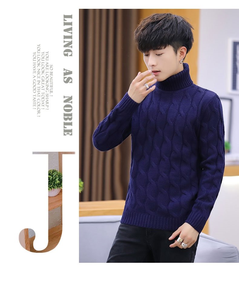 Мужской свитер с высоким воротником оптом