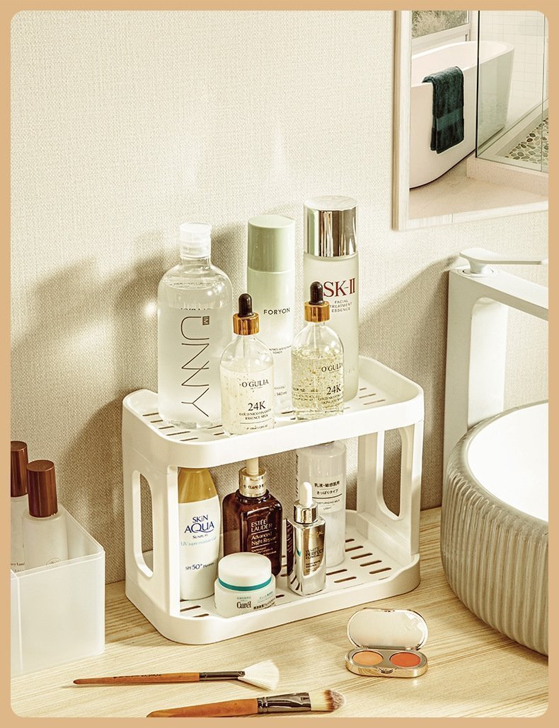 Двухуровневая полка для ванной комнаты и туалетного столика оптом