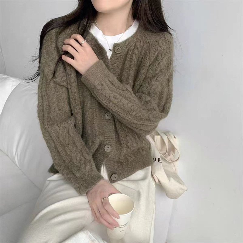 Женский свитер-кардиган в стиле ленивого ветра оптом