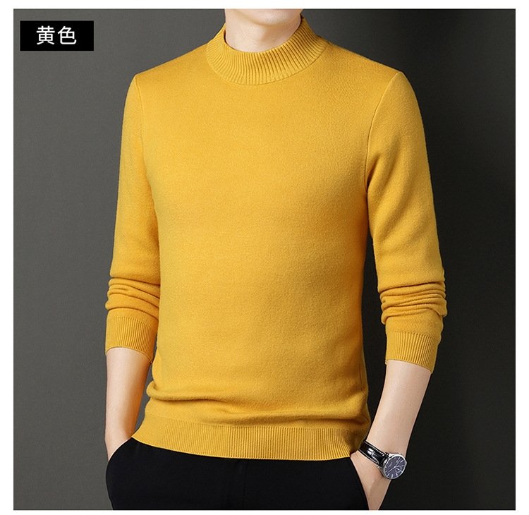 Мужской свитер с высоким воротником и утеплением оптом