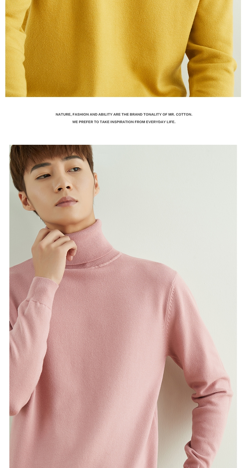 Мужской свитер с высоким воротником и большим размером оптом из Китая