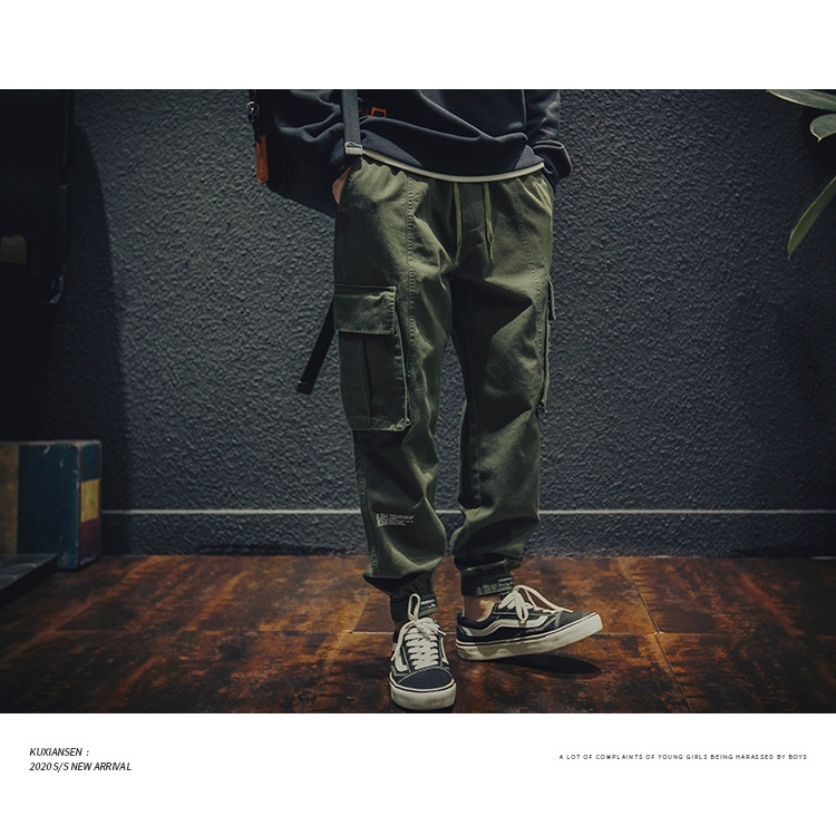 Весенние хлопковые брюки мужские оптом из Китая