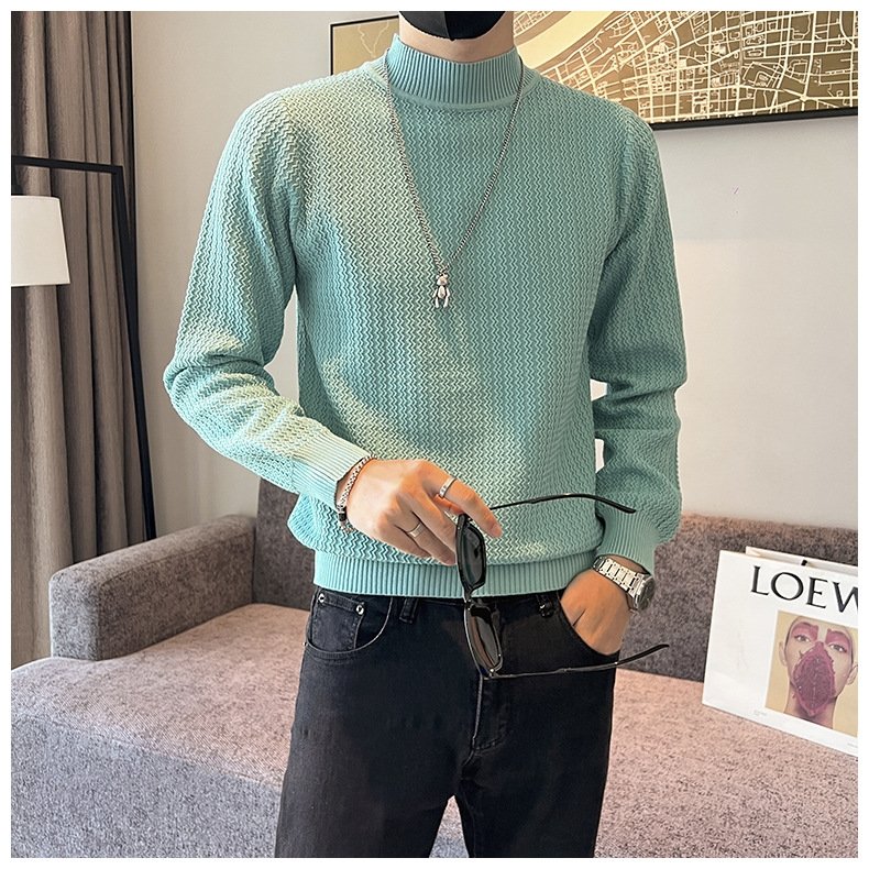 Мужской свитер с высоким воротником оптом