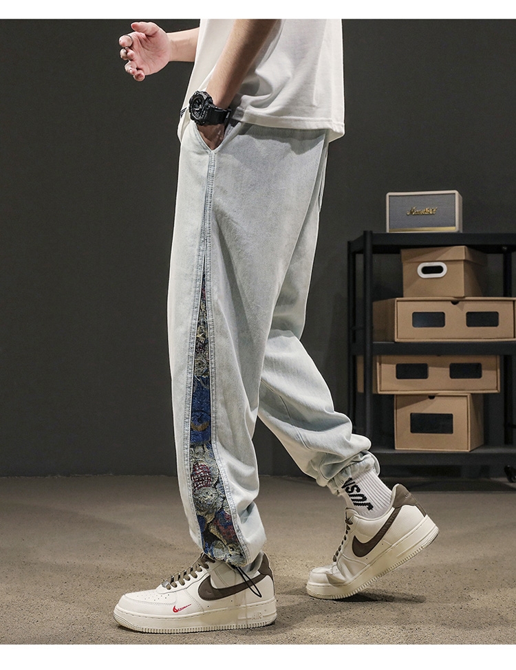 Джинсы мужские 2024 новинка весна-осень оптом из Китая