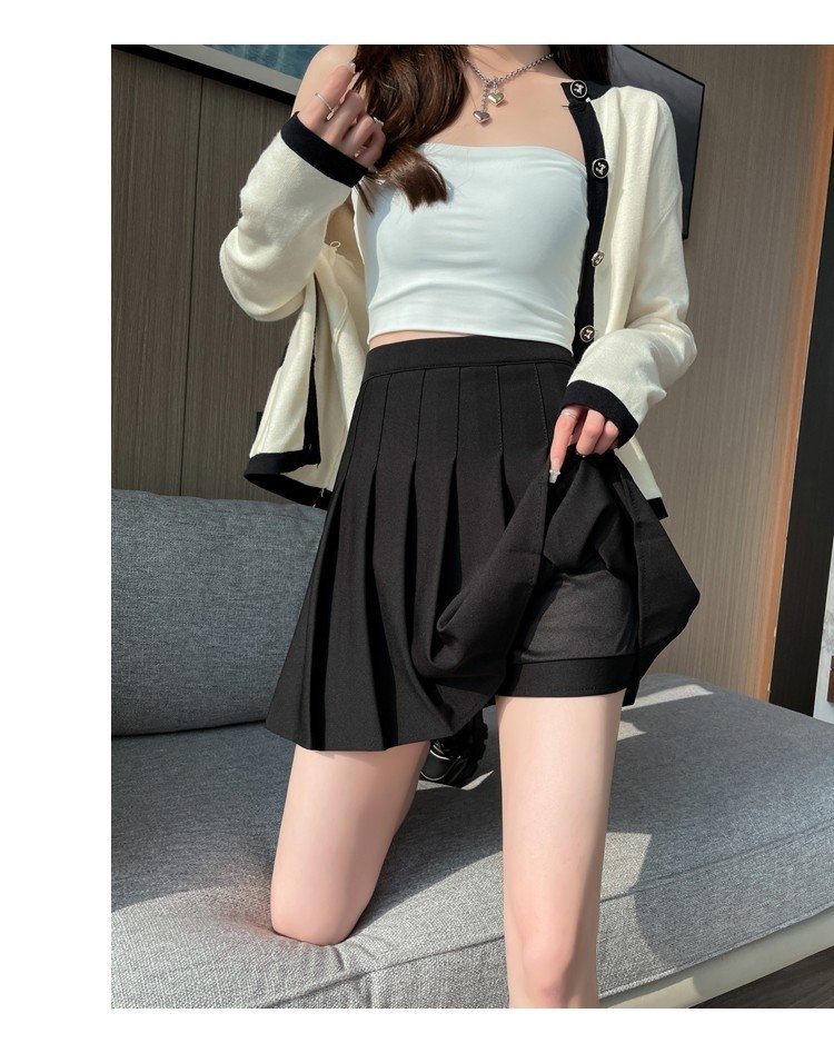 Белая короткая юбка с эластичным поясом и молнией оптом из Китая