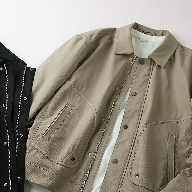Мужская куртка с большими карманами и воротником оптом из Китая