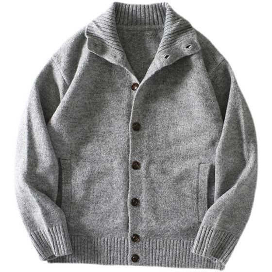 Высокий воротник вязаный свитер для мужчин оптом