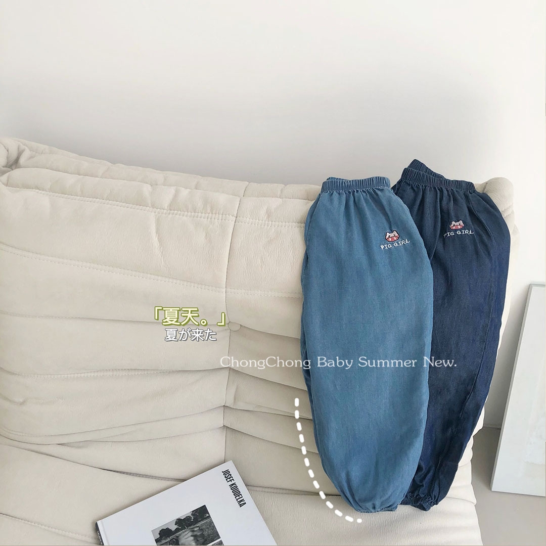 Детские летние джинсы с вышивкой оптом из Китая