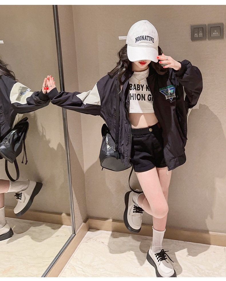 Детская куртка для девочек в стиле бейсбола оптом из Китая