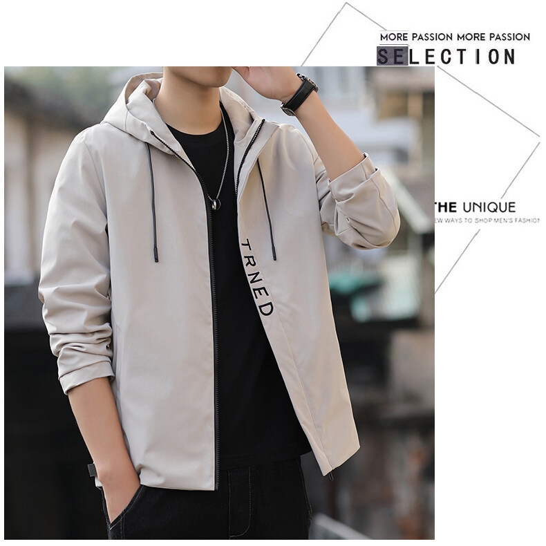 Мужская весенняя куртка с капюшоном оптом из Китая