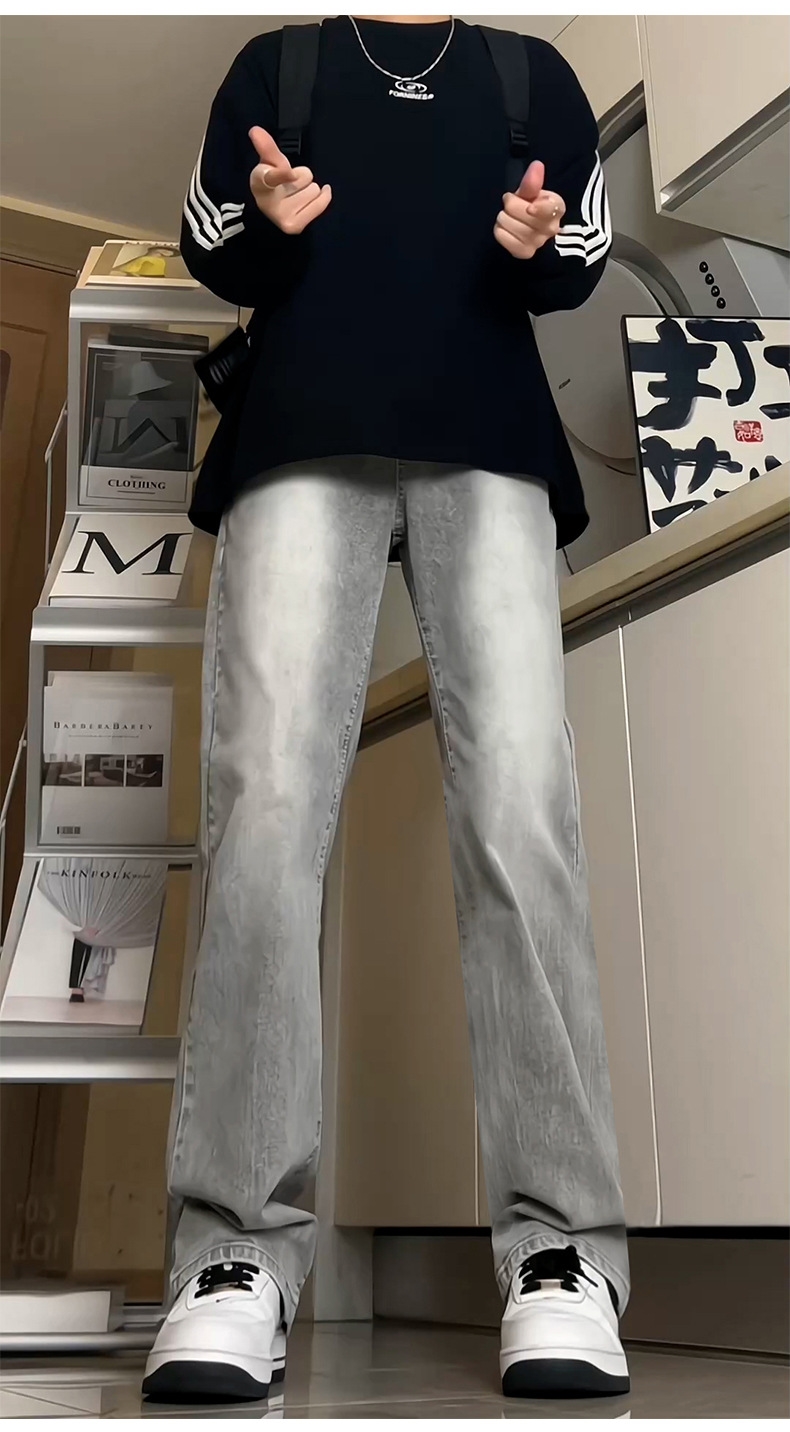 Мужские джинсы водяно-серого цвета оптом из Китая