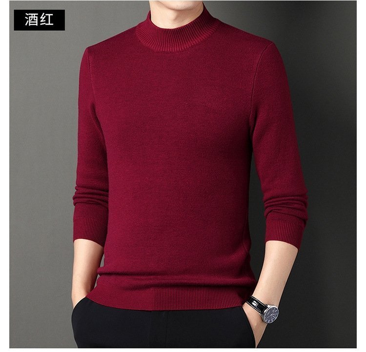 Мужской свитер с высоким воротником и утеплением оптом