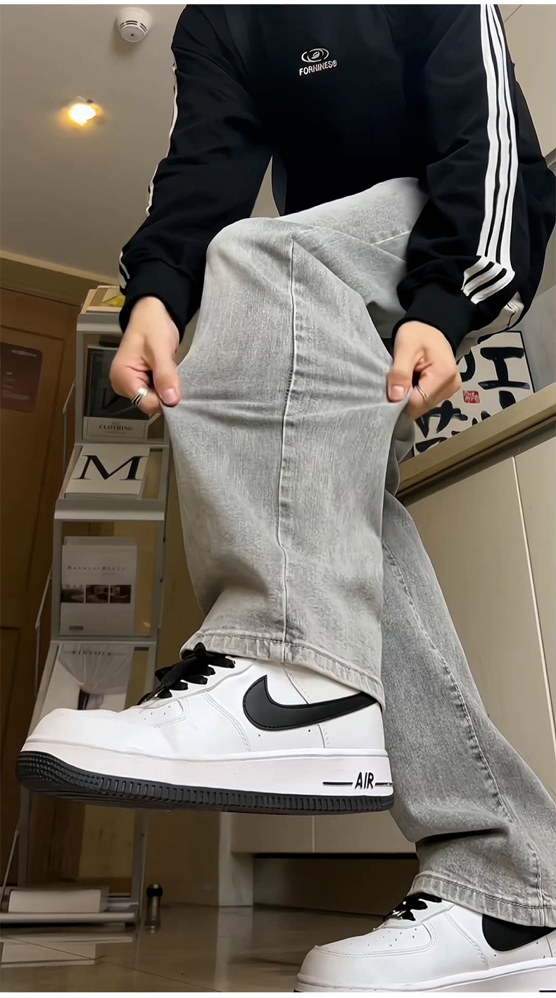 Мужские джинсы водяно-серого цвета оптом из Китая