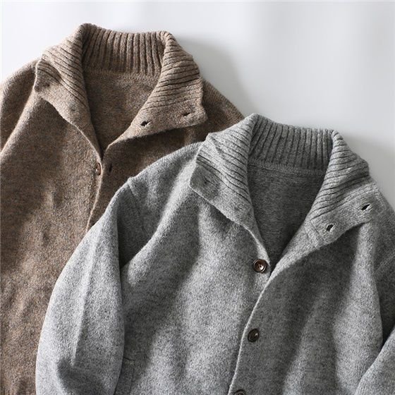 Высокий воротник вязаный свитер для мужчин оптом