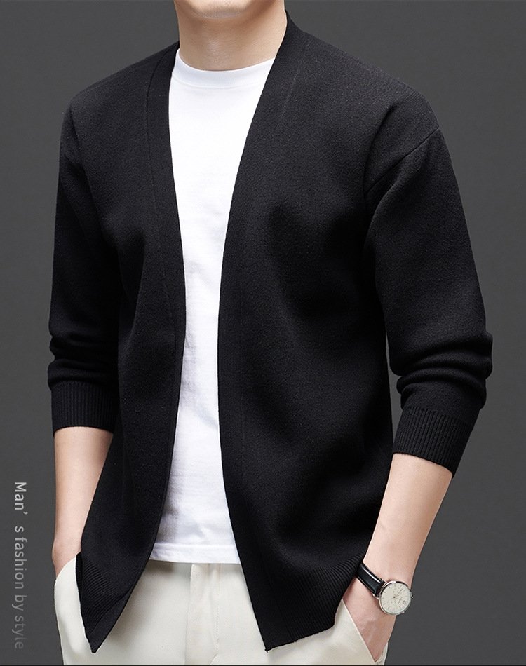Мужская вязаная кардиган весна-осень оптом