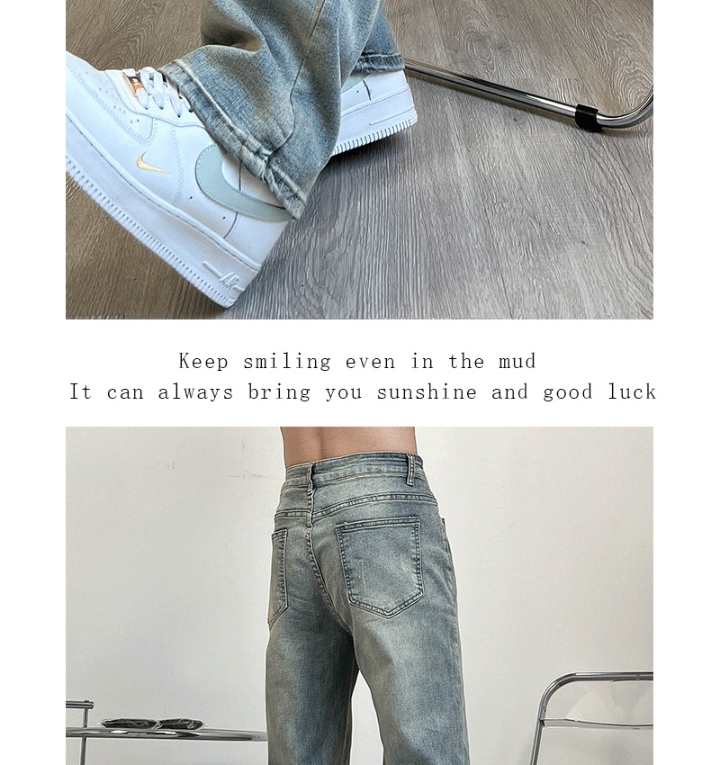 Мужские джинсы прямого кроя в стиле Хайстрит оптом из Китая