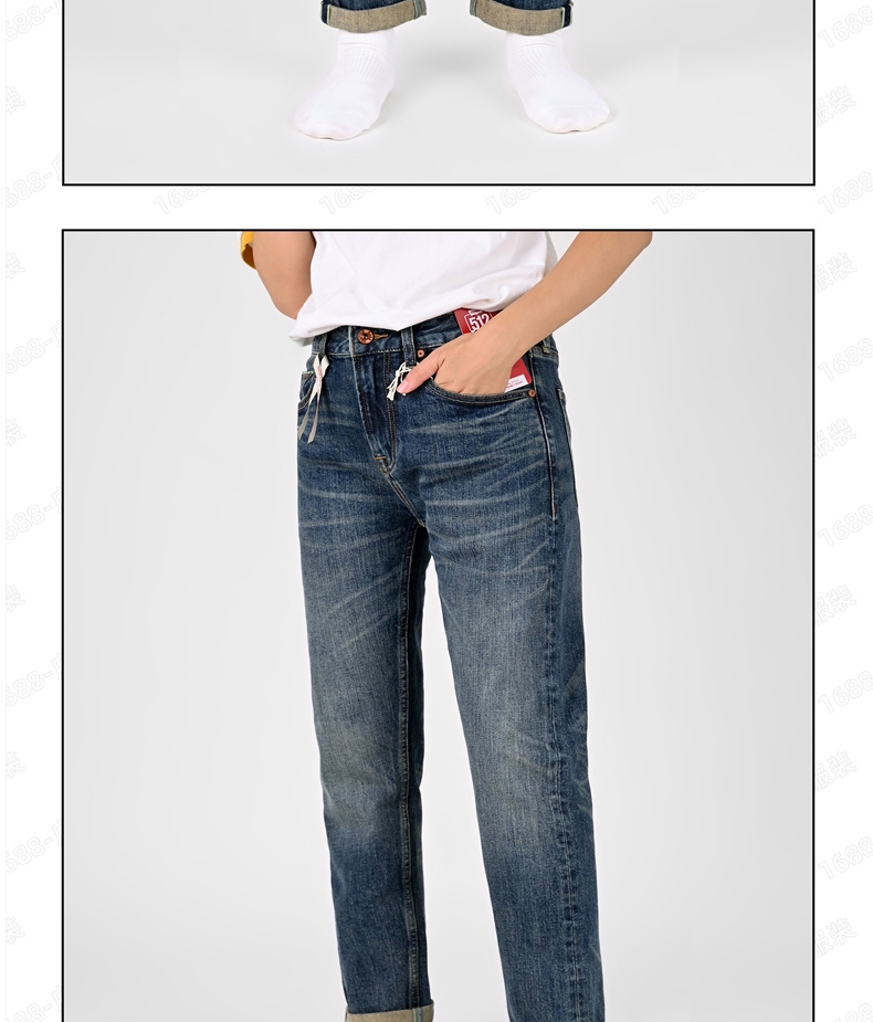 Мужские джинсы с прямым кроем и обработкой стоунвош оптом из Китая