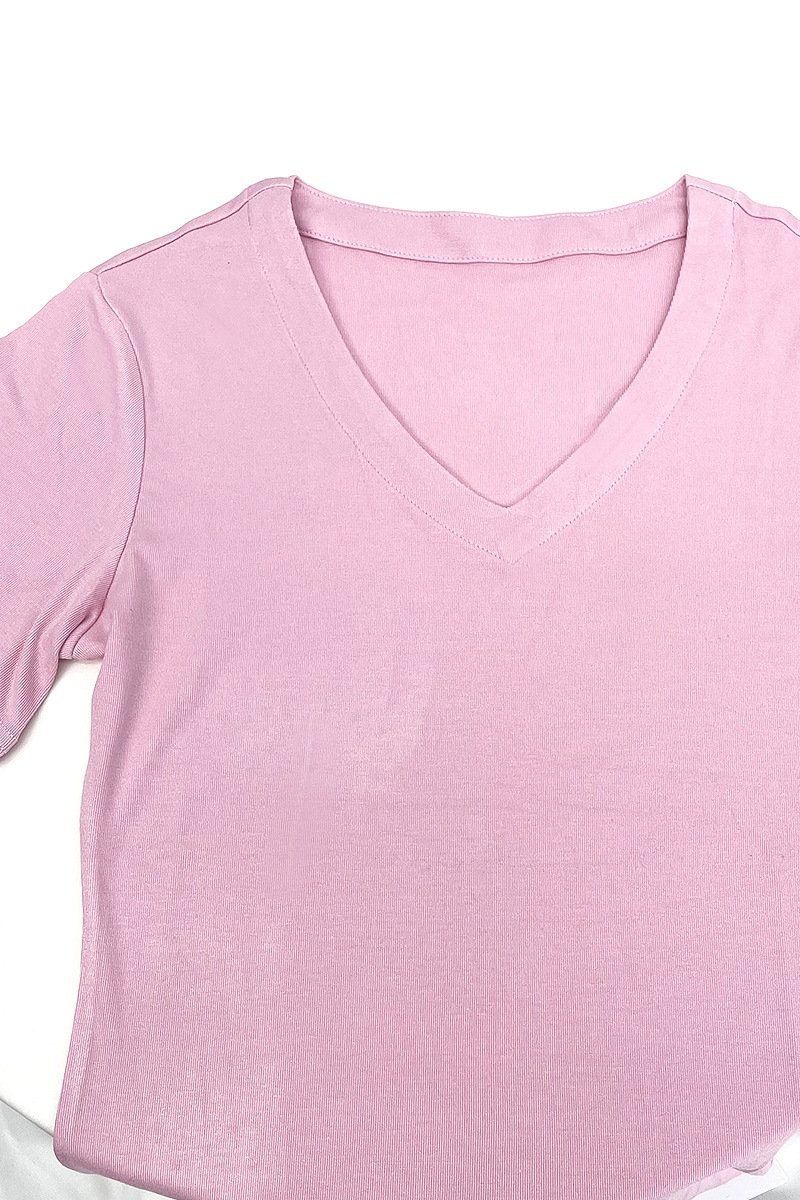 Футболка Латины V-образным вырезом и короткими рукавами оптом