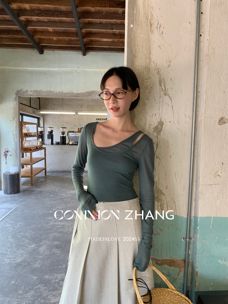 Футболка с длинным рукавом COMMON ZHANG оптом из Китая