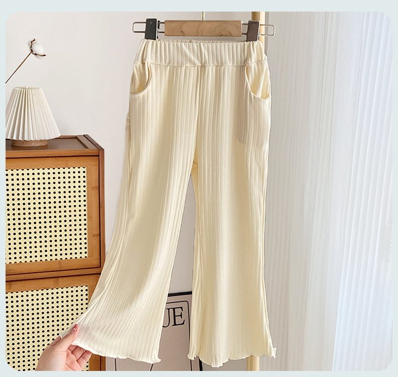 Детские летние брюки с широкими штанинами оптом