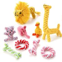 Плетеная игрушка для собак из хлопковой веревки изображение