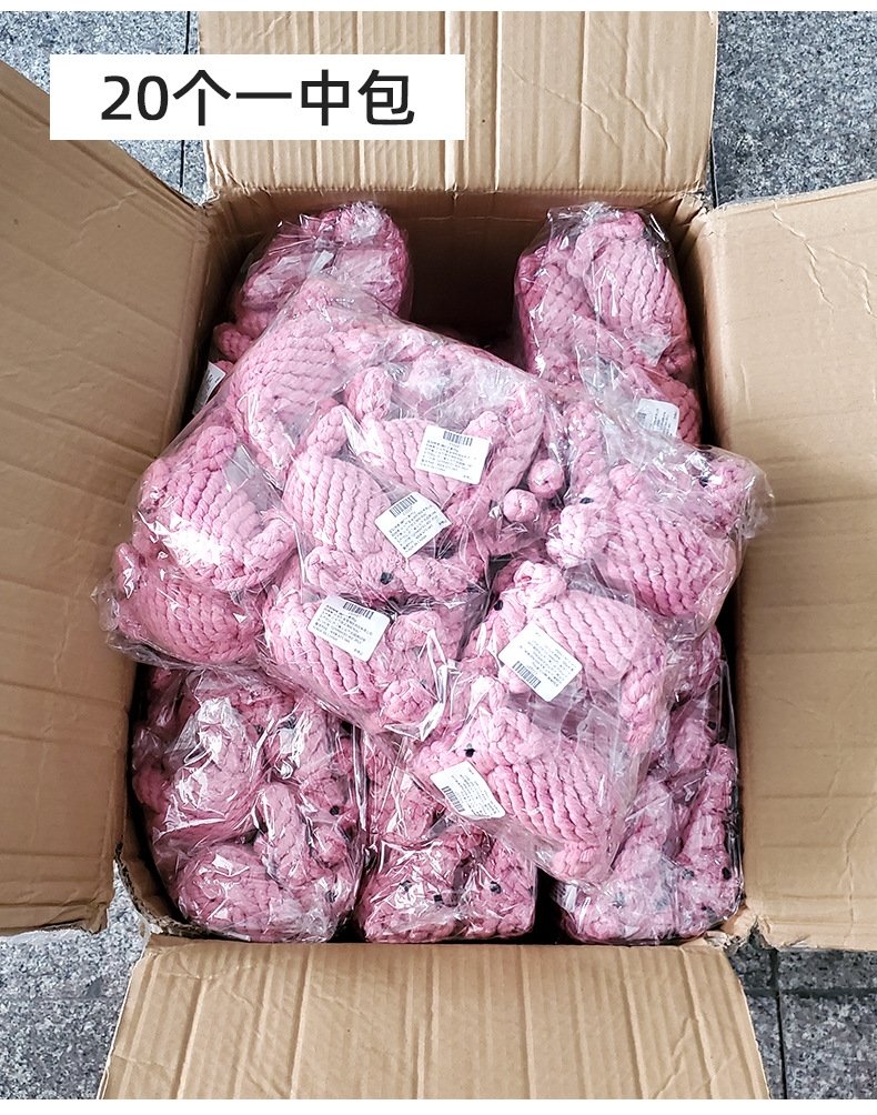 Плетеная игрушка для собак из хлопковой веревки оптом из Китая