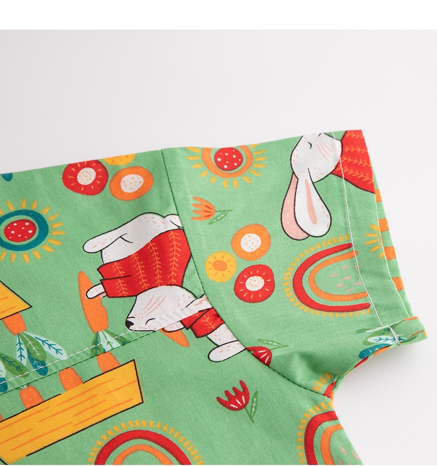 Детская рубашка с коротким рукавом UNCLEPANDA оптом из Китая