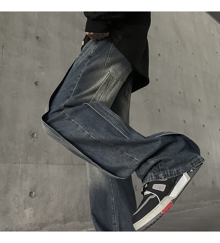 Мужские джинсы осенние прямые широкие штаны оптом из Китая