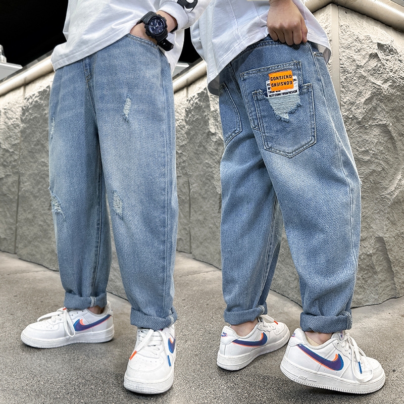 Детские джинсы 2024 весна-лето оптом из Китая