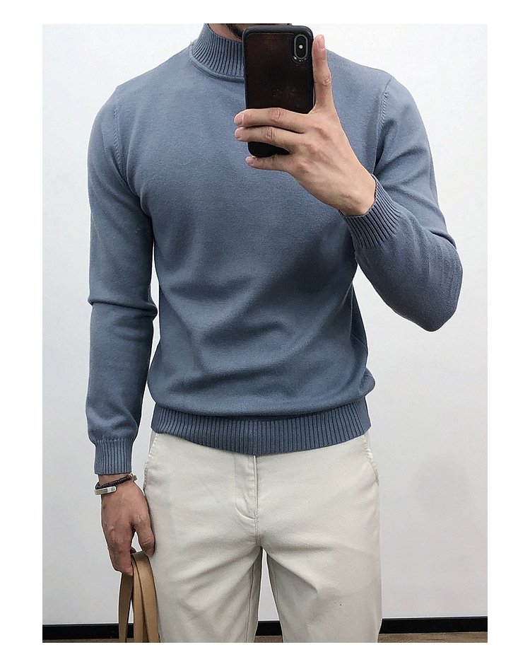 Мужской свитер с полувысоким воротником оптом