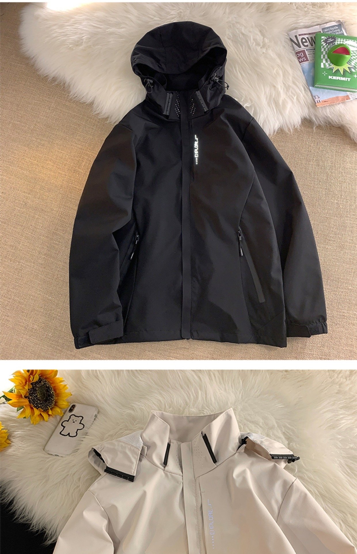 Мужская уличная куртка с капюшоном оптом из Китая