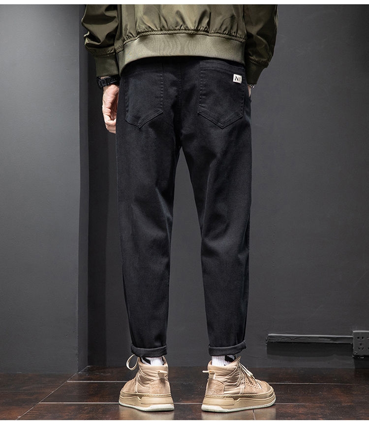 Мужские джинсы с манжетами и завышенной талией оптом из Китая